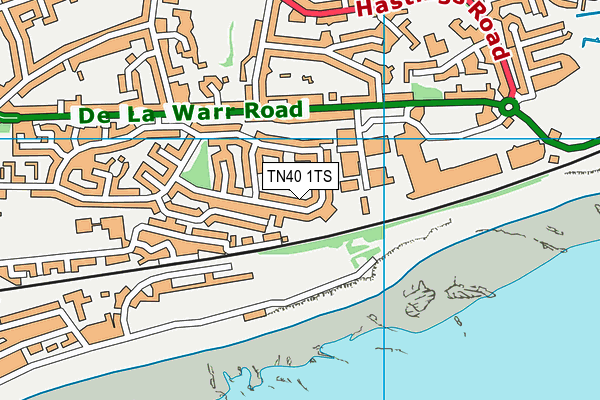 TN40 1TS map - OS VectorMap District (Ordnance Survey)