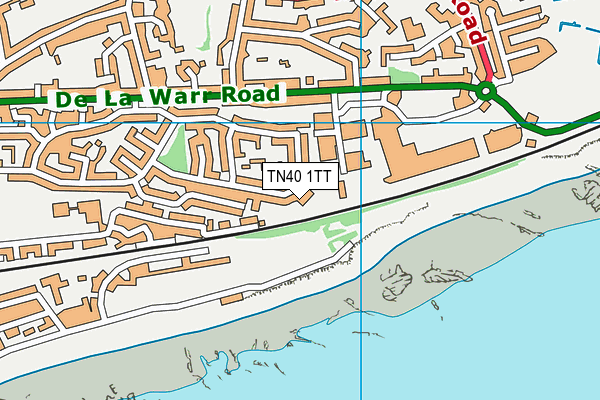 TN40 1TT map - OS VectorMap District (Ordnance Survey)