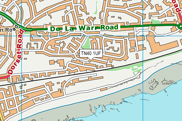 TN40 1UF map - OS VectorMap District (Ordnance Survey)