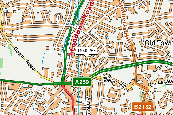 TN40 2BF map - OS VectorMap District (Ordnance Survey)