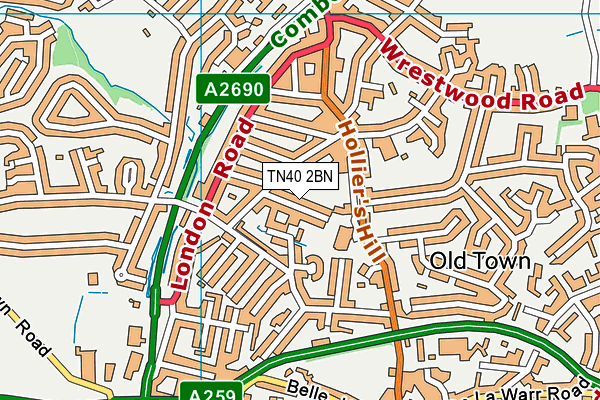 TN40 2BN map - OS VectorMap District (Ordnance Survey)