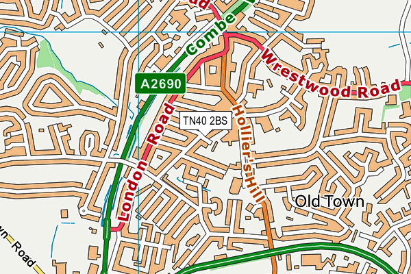 TN40 2BS map - OS VectorMap District (Ordnance Survey)