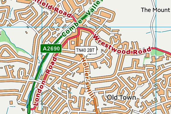 TN40 2BT map - OS VectorMap District (Ordnance Survey)
