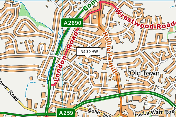 TN40 2BW map - OS VectorMap District (Ordnance Survey)