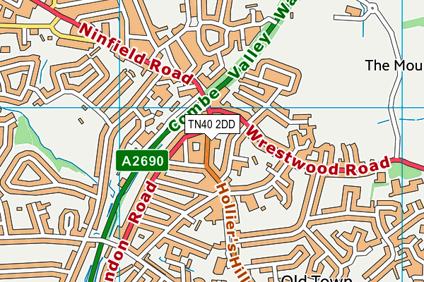 TN40 2DD map - OS VectorMap District (Ordnance Survey)