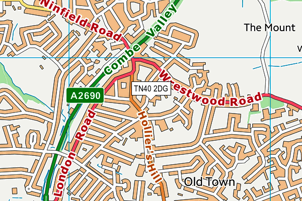 TN40 2DG map - OS VectorMap District (Ordnance Survey)