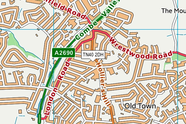 TN40 2DH map - OS VectorMap District (Ordnance Survey)