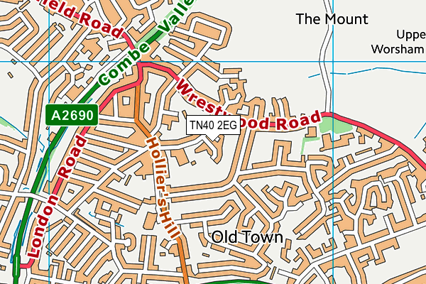 TN40 2EG map - OS VectorMap District (Ordnance Survey)