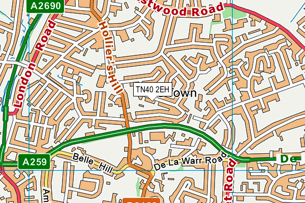 TN40 2EH map - OS VectorMap District (Ordnance Survey)