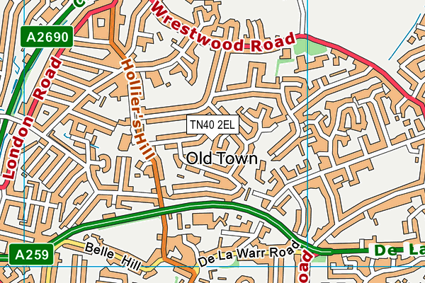 TN40 2EL map - OS VectorMap District (Ordnance Survey)