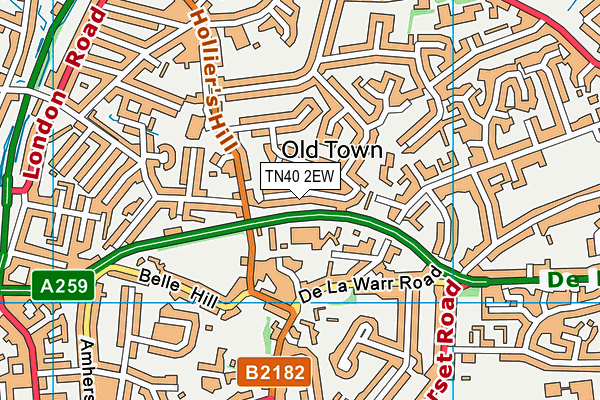 TN40 2EW map - OS VectorMap District (Ordnance Survey)