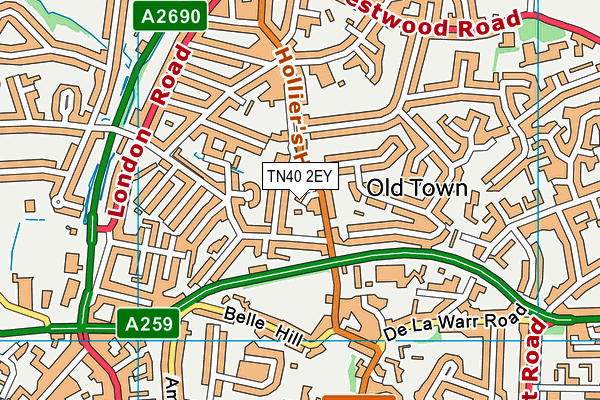 TN40 2EY map - OS VectorMap District (Ordnance Survey)