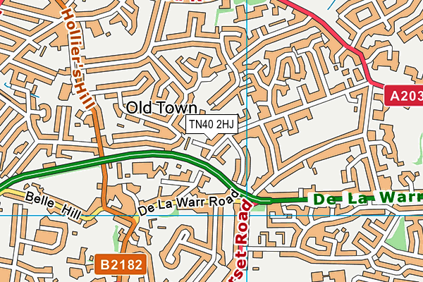 TN40 2HJ map - OS VectorMap District (Ordnance Survey)