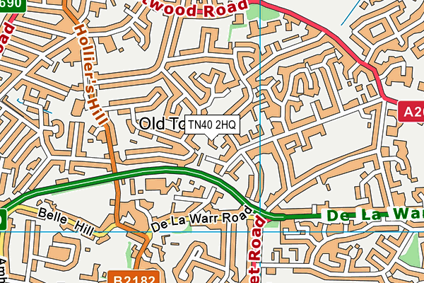 TN40 2HQ map - OS VectorMap District (Ordnance Survey)