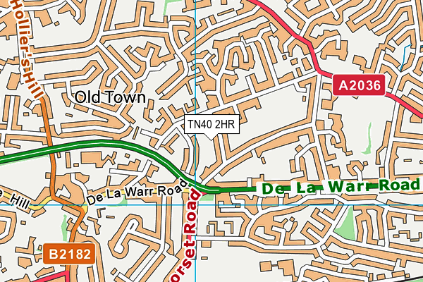 TN40 2HR map - OS VectorMap District (Ordnance Survey)