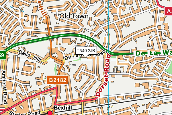 TN40 2JB map - OS VectorMap District (Ordnance Survey)