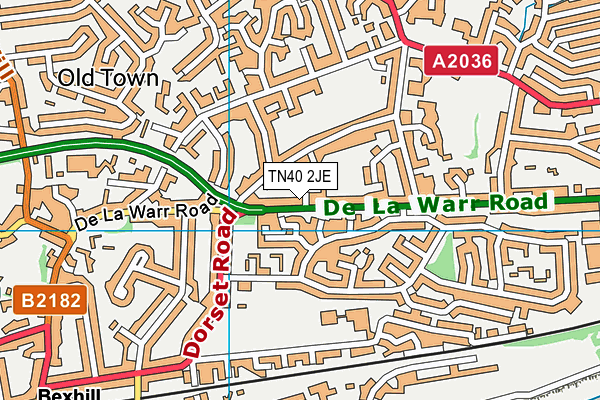 TN40 2JE map - OS VectorMap District (Ordnance Survey)