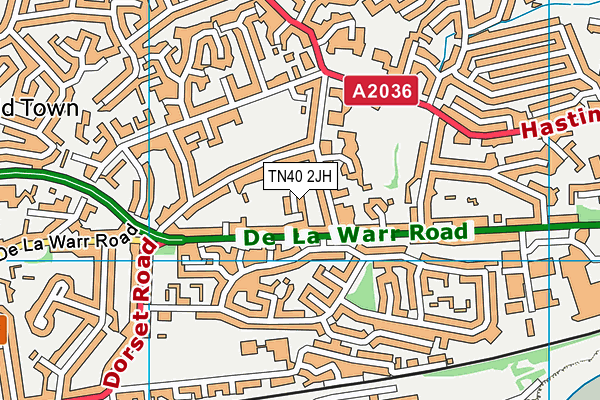 TN40 2JH map - OS VectorMap District (Ordnance Survey)