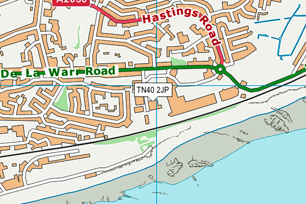 TN40 2JP map - OS VectorMap District (Ordnance Survey)