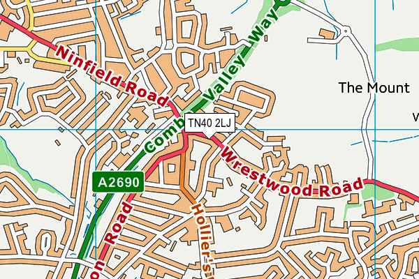 TN40 2LJ map - OS VectorMap District (Ordnance Survey)