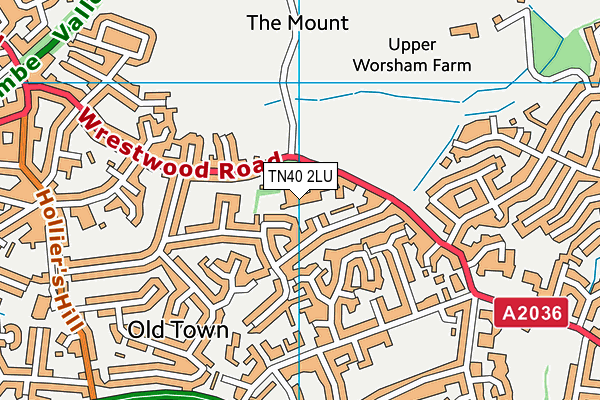 St Mary's School and 6th Form College map (TN40 2LU) - OS VectorMap District (Ordnance Survey)
