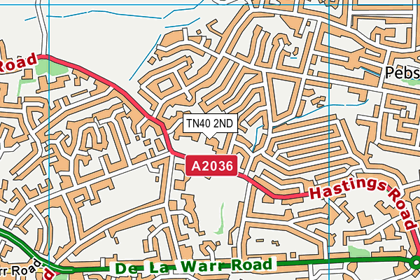 TN40 2ND map - OS VectorMap District (Ordnance Survey)
