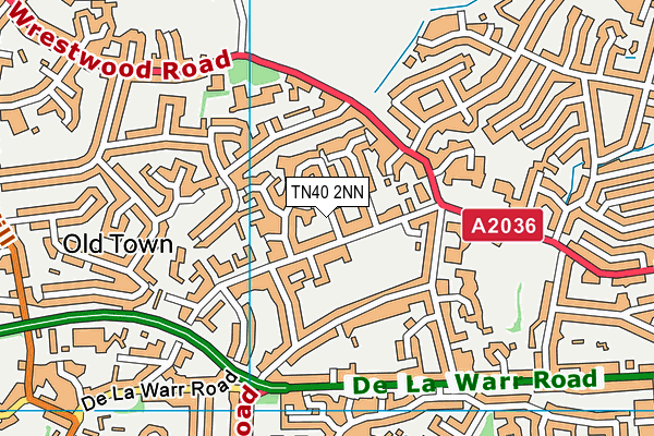 TN40 2NN map - OS VectorMap District (Ordnance Survey)
