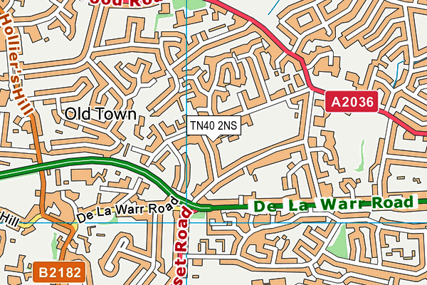 TN40 2NS map - OS VectorMap District (Ordnance Survey)
