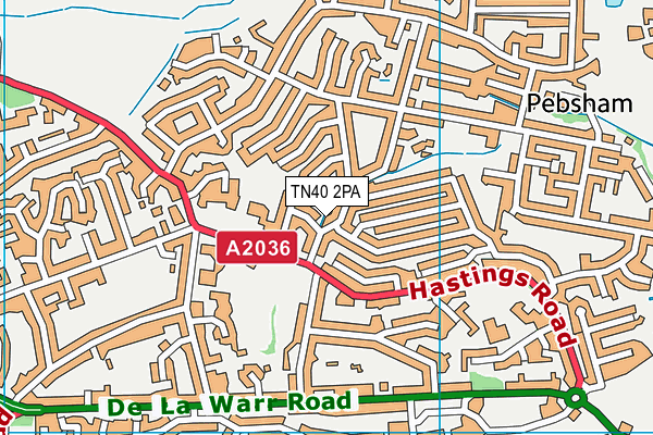 TN40 2PA map - OS VectorMap District (Ordnance Survey)