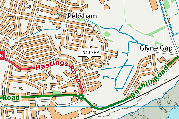 TN40 2PP map - OS VectorMap District (Ordnance Survey)