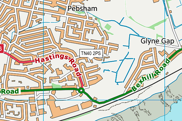 TN40 2PS map - OS VectorMap District (Ordnance Survey)