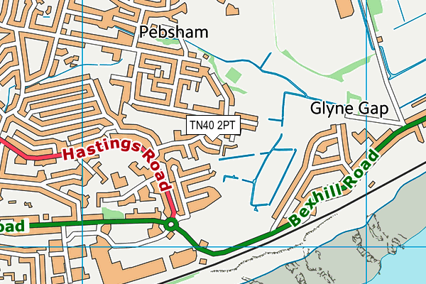 TN40 2PT map - OS VectorMap District (Ordnance Survey)