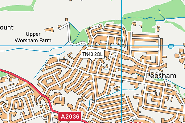 TN40 2QL map - OS VectorMap District (Ordnance Survey)