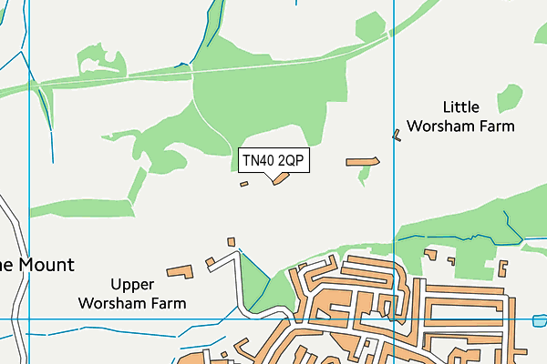 TN40 2QP map - OS VectorMap District (Ordnance Survey)