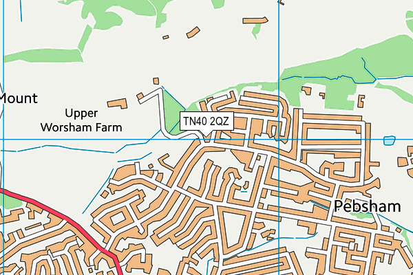 TN40 2QZ map - OS VectorMap District (Ordnance Survey)