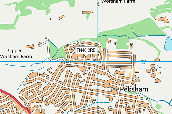 TN40 2RE map - OS VectorMap District (Ordnance Survey)