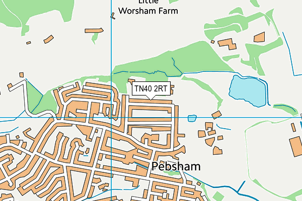 TN40 2RT map - OS VectorMap District (Ordnance Survey)