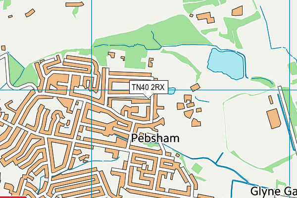 TN40 2RX map - OS VectorMap District (Ordnance Survey)