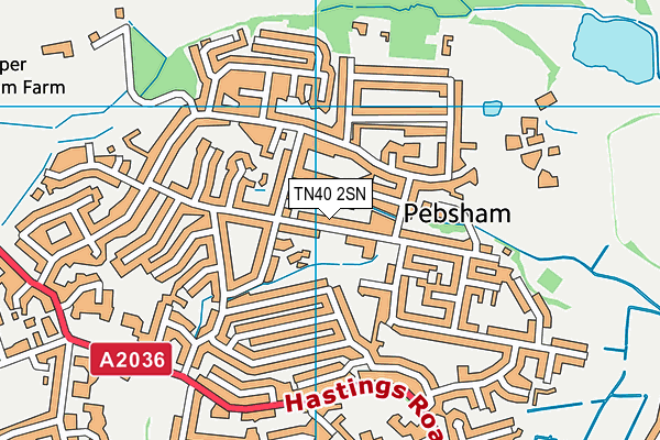 TN40 2SN map - OS VectorMap District (Ordnance Survey)