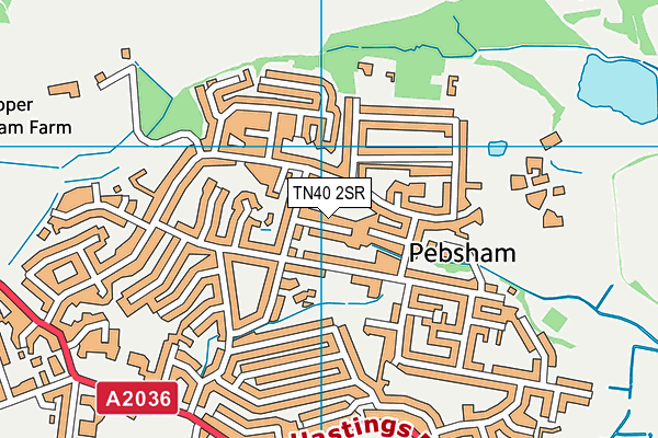TN40 2SR map - OS VectorMap District (Ordnance Survey)