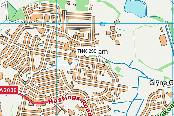 TN40 2SS map - OS VectorMap District (Ordnance Survey)