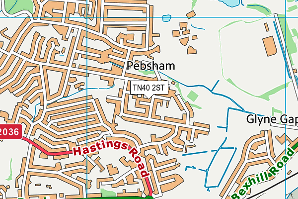 TN40 2ST map - OS VectorMap District (Ordnance Survey)