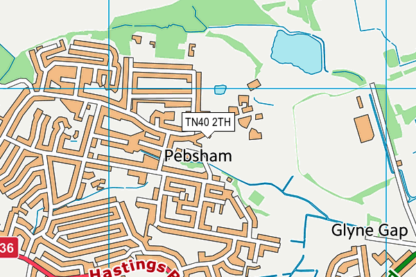 TN40 2TH map - OS VectorMap District (Ordnance Survey)