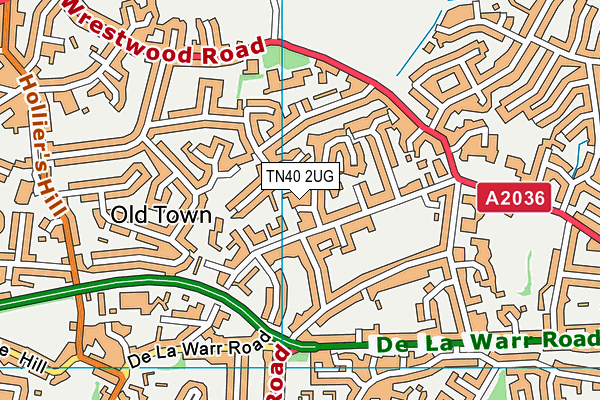 TN40 2UG map - OS VectorMap District (Ordnance Survey)