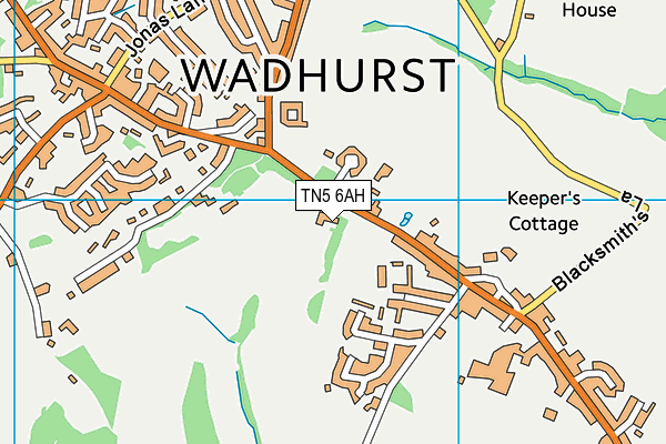 TN5 6AH map - OS VectorMap District (Ordnance Survey)