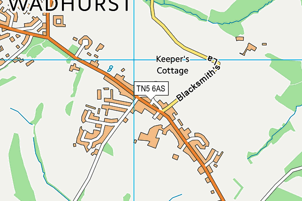 TN5 6AS map - OS VectorMap District (Ordnance Survey)