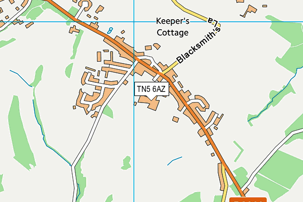 TN5 6AZ map - OS VectorMap District (Ordnance Survey)
