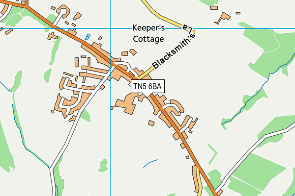 TN5 6BA map - OS VectorMap District (Ordnance Survey)