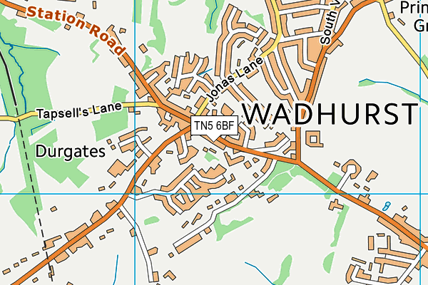 TN5 6BF map - OS VectorMap District (Ordnance Survey)