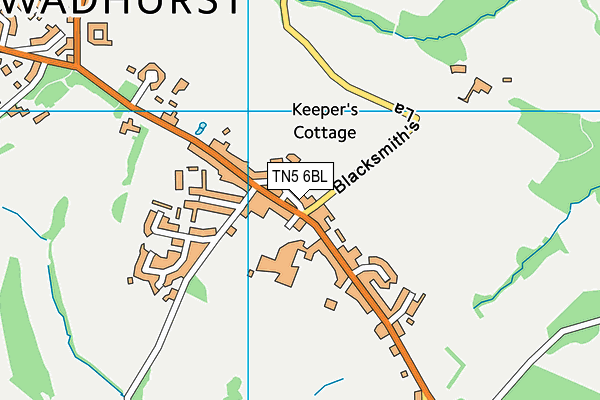 TN5 6BL map - OS VectorMap District (Ordnance Survey)